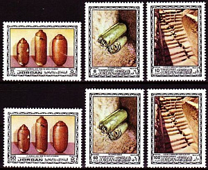 Иордания, 1974, Археологические находки, 6 марок